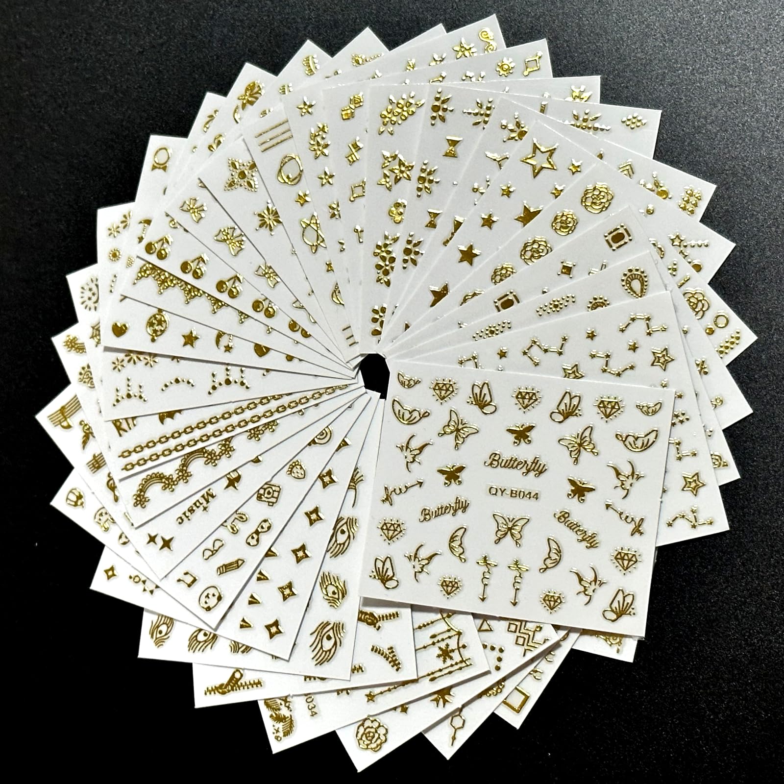 SPLOCUDU pegatinas de uñas oro linea para estilo moderno