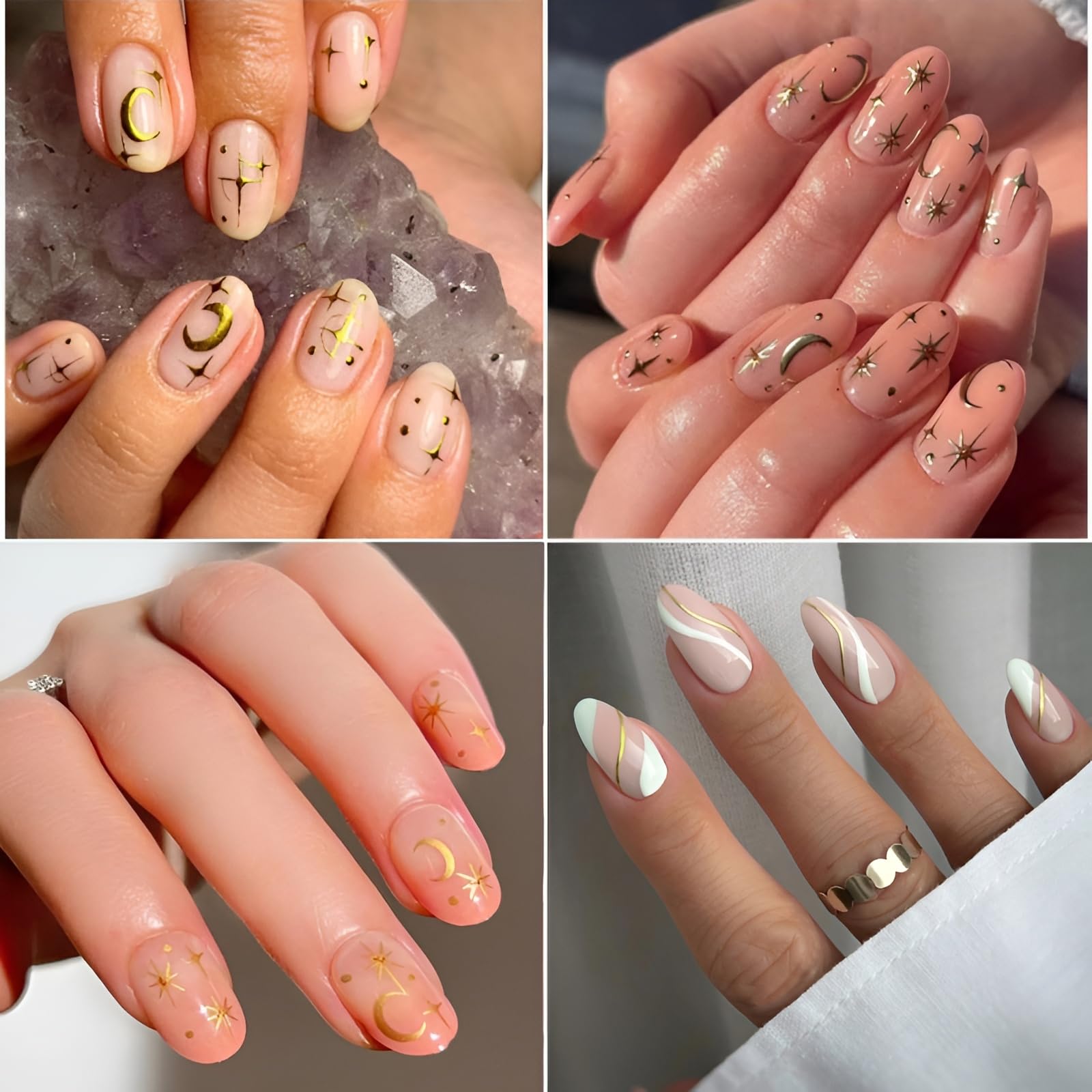 SPLOCUDU pegatinas de uñas oro mariposa para adornos brillantes