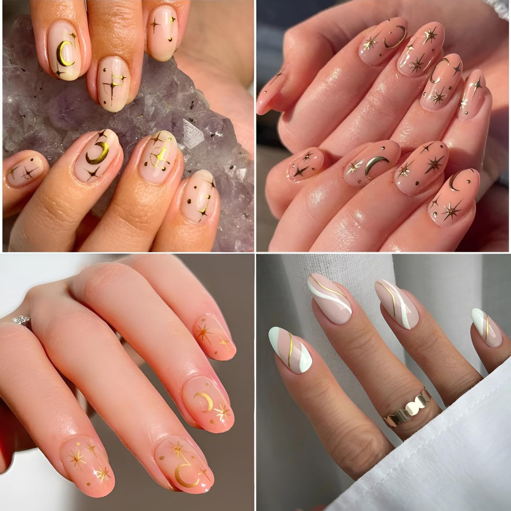 SPLOCUDU pegatinas de uñas oro mariposa para adornos brillantes