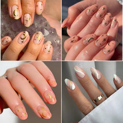 SPLOCUDU pegatinas de uñas oro mariposa para adornos brillantes