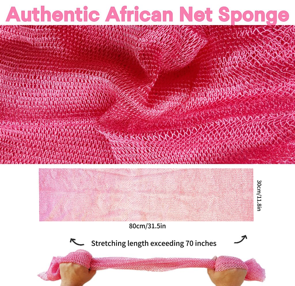 Red africana rosa de SPMKTBOZAI para exfoliar y limpiar