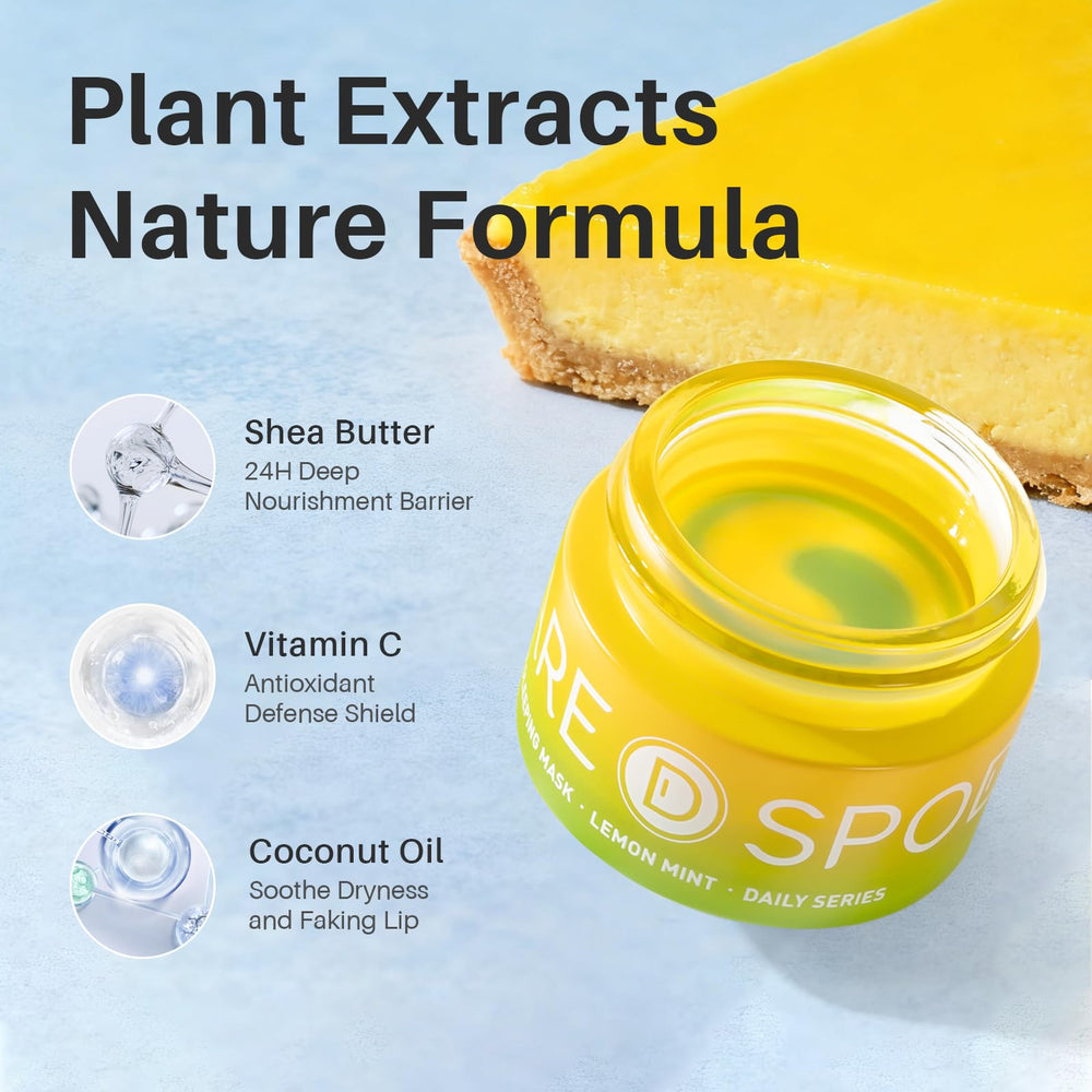 SPODARE sabor uva gelatina, mascarilla nocturna con aroma suave y suave para labios.