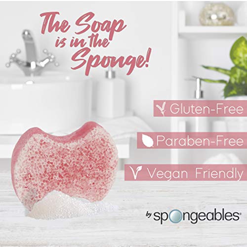 Spongeables Pedi Scrub Lavanda, lado texturizado para exfoliar y eliminar impurezas de pies.