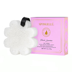SPONGELLÉ Buffer lavanda francesa en caja para exfoliar y perfumar la piel.