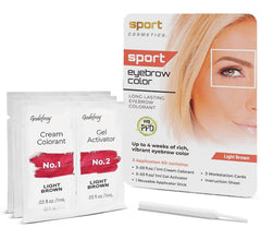 Sport Cosmetics Color Cejas 3 Aplicaciones Marrón Claro en exhibición, color duradero.
