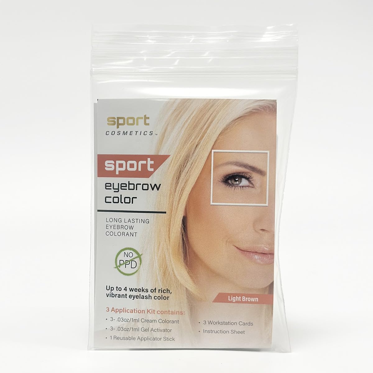Sport Cosmetics Resultado Cejas Natural Marrón Claro look sutil.