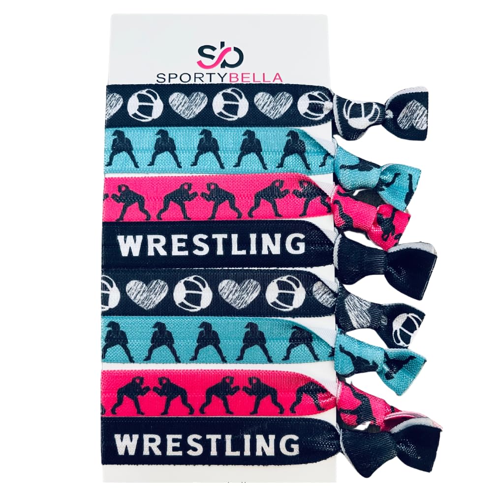 Sportybella Lazos Wrestling con diseño temático para peinados firmes y seguros