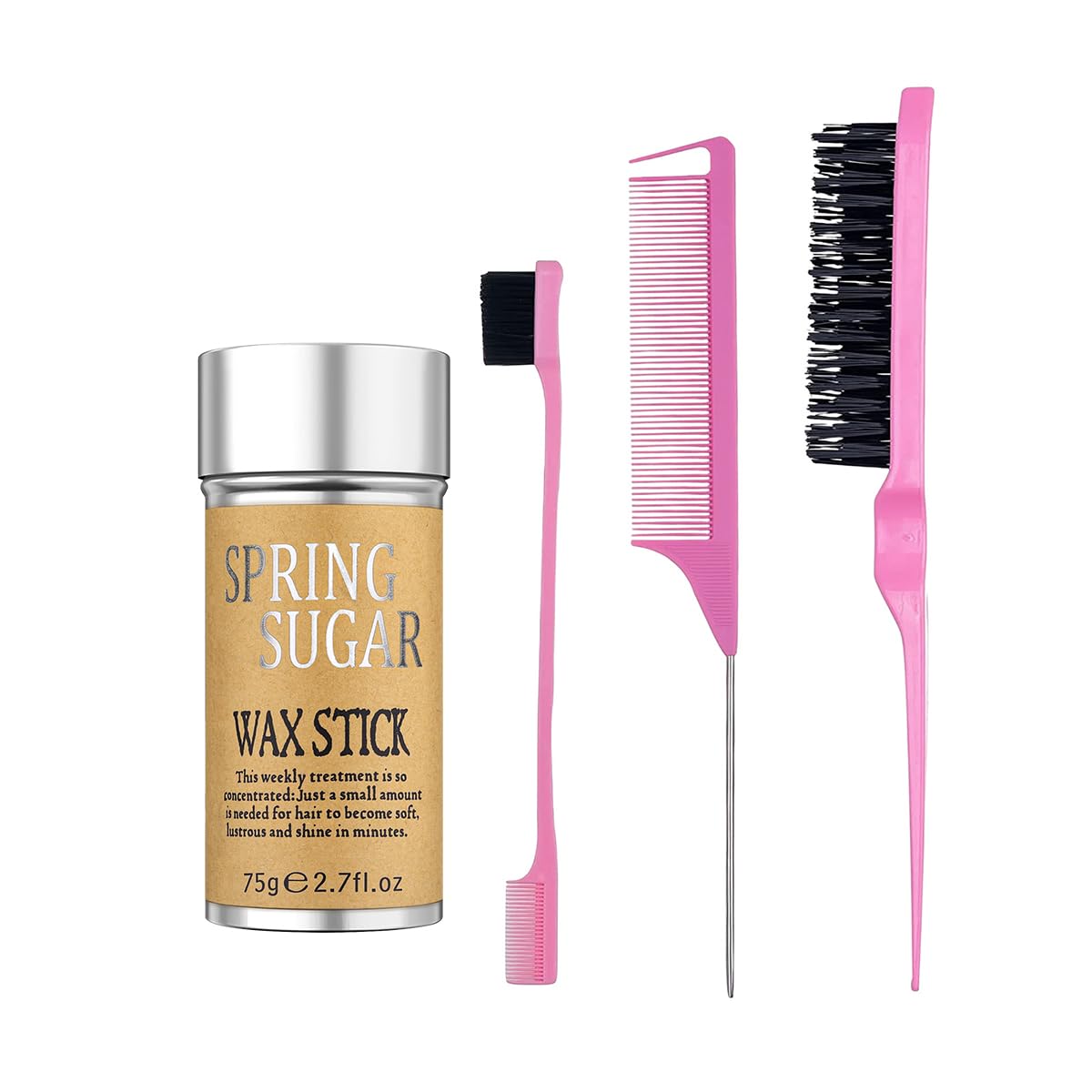 SPRINGSUGAR barra-cera-pelo peinado-hacia-atrás rosa para fijar peinados