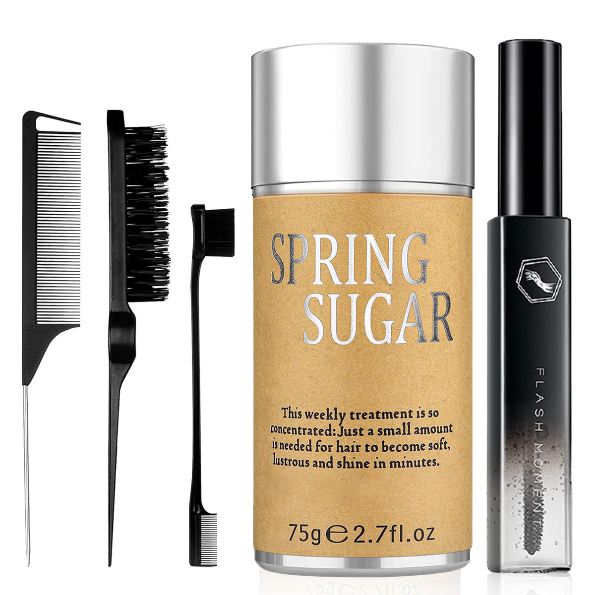 SPRINGSUGAR: conjunto de 5 piezas para peinado, cera y peine para un acabado profesional.