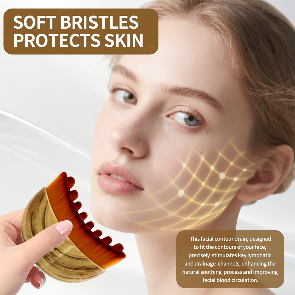 Sprsum cepillo con diseño de contorno linfatico para rostro y cuello.