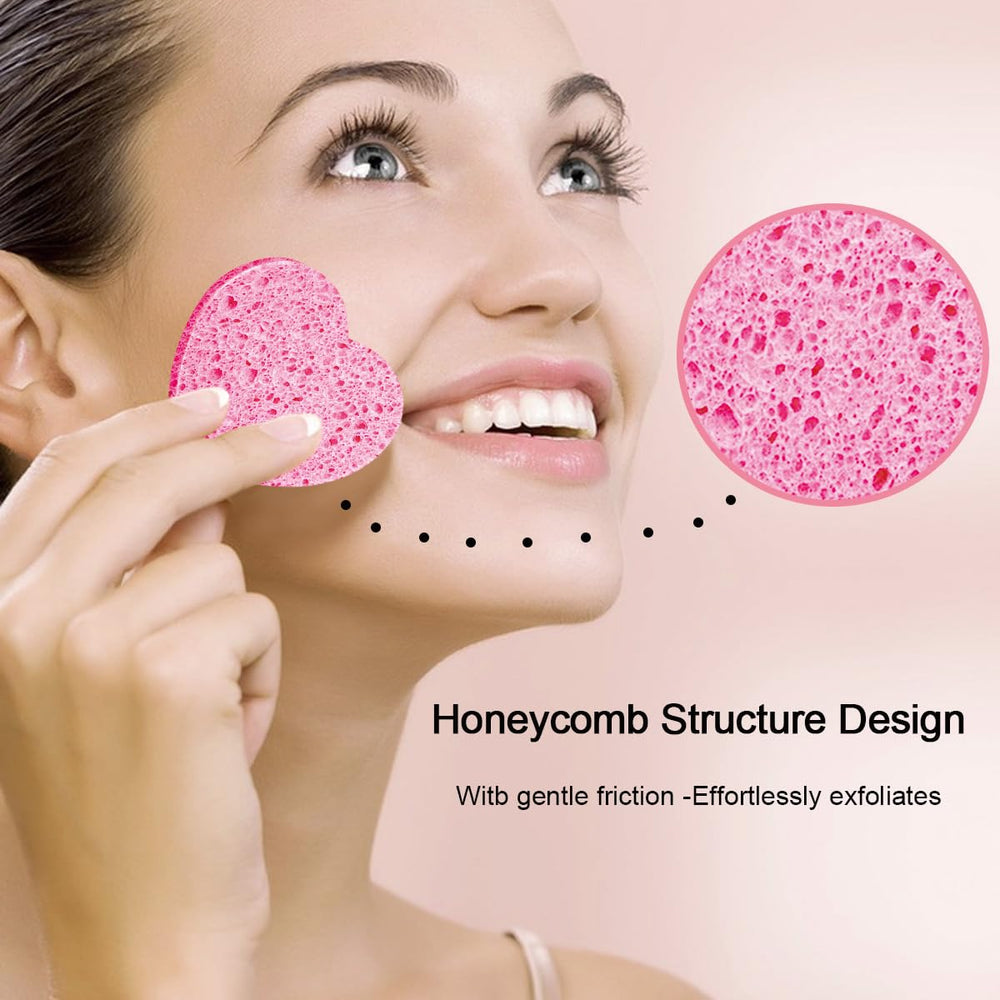 Empaque ecológico y práctico de esponjas Spunspon para el cuidado facial.