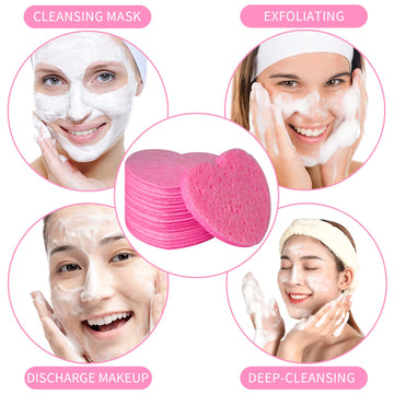 Textura suave de esponjas Spunspon para limpieza facial diaria.
