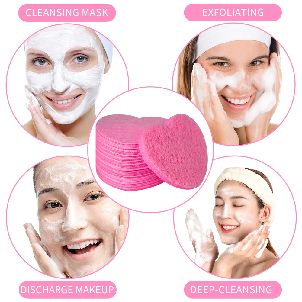 Textura suave de esponjas Spunspon para limpieza facial diaria.