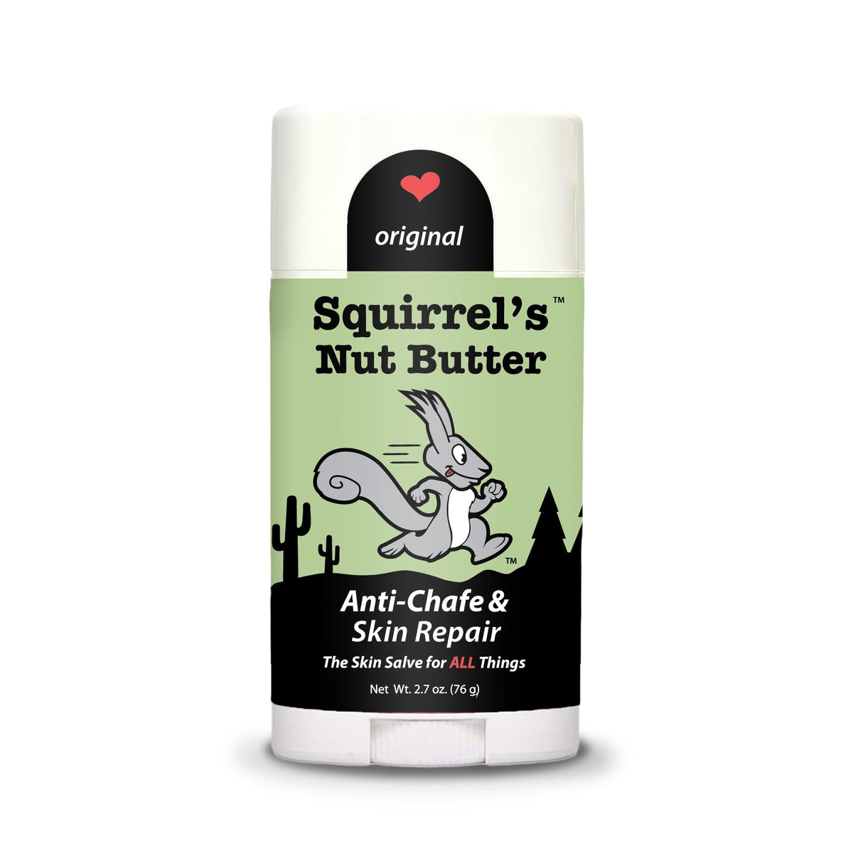 Squirrel's Nut Butter Anti Chafe Stick on pack straps reduces friction during hikes