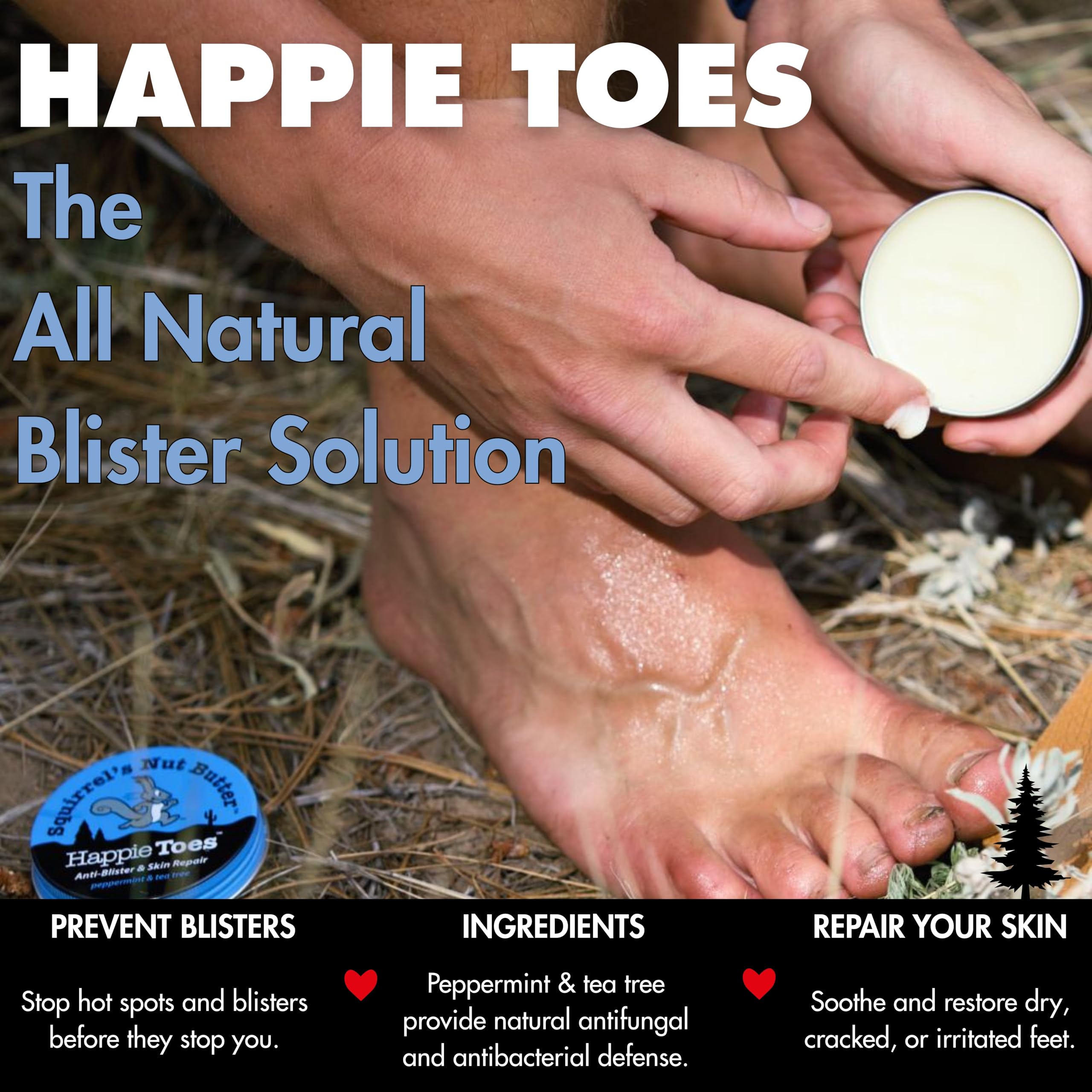 Protección de la piel para caminar sin rozaduras con Happie Toes.