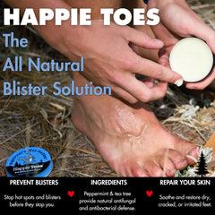 Protección de la piel para caminar sin rozaduras con Happie Toes.
