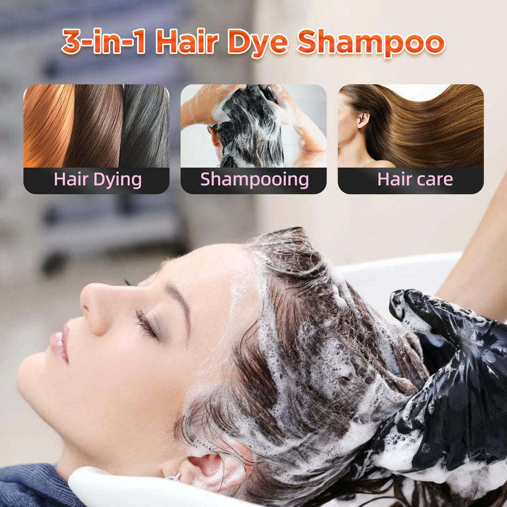 SROLM todo-en-1 tinte para cabello, cobertura de canas y uso cómodo.