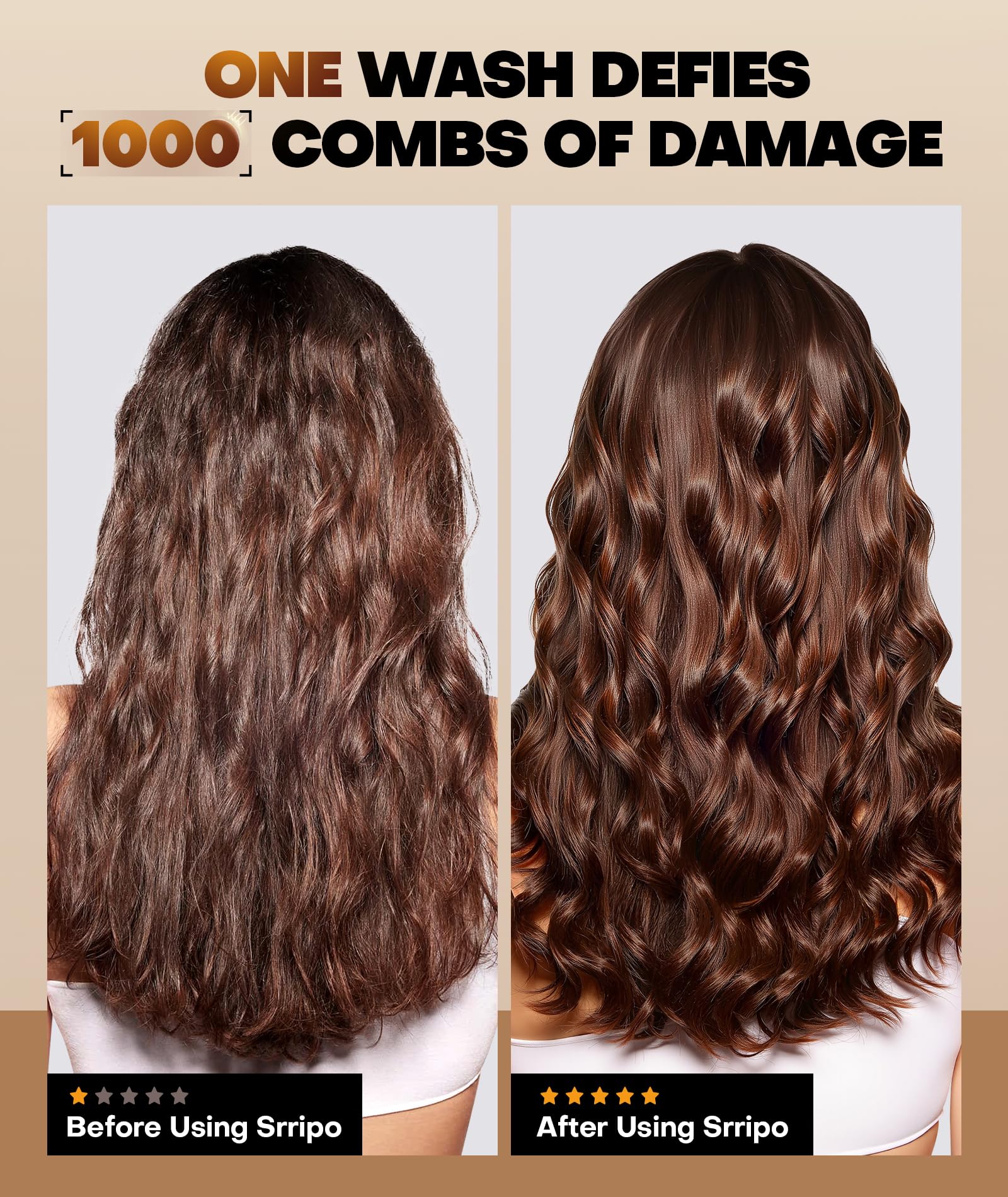 Srripo textura cremosa y nutritiva en crema capilar para cabello suave.