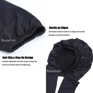 Ssawhair bonete confort para uso diario, cabello recogido sin enredos.