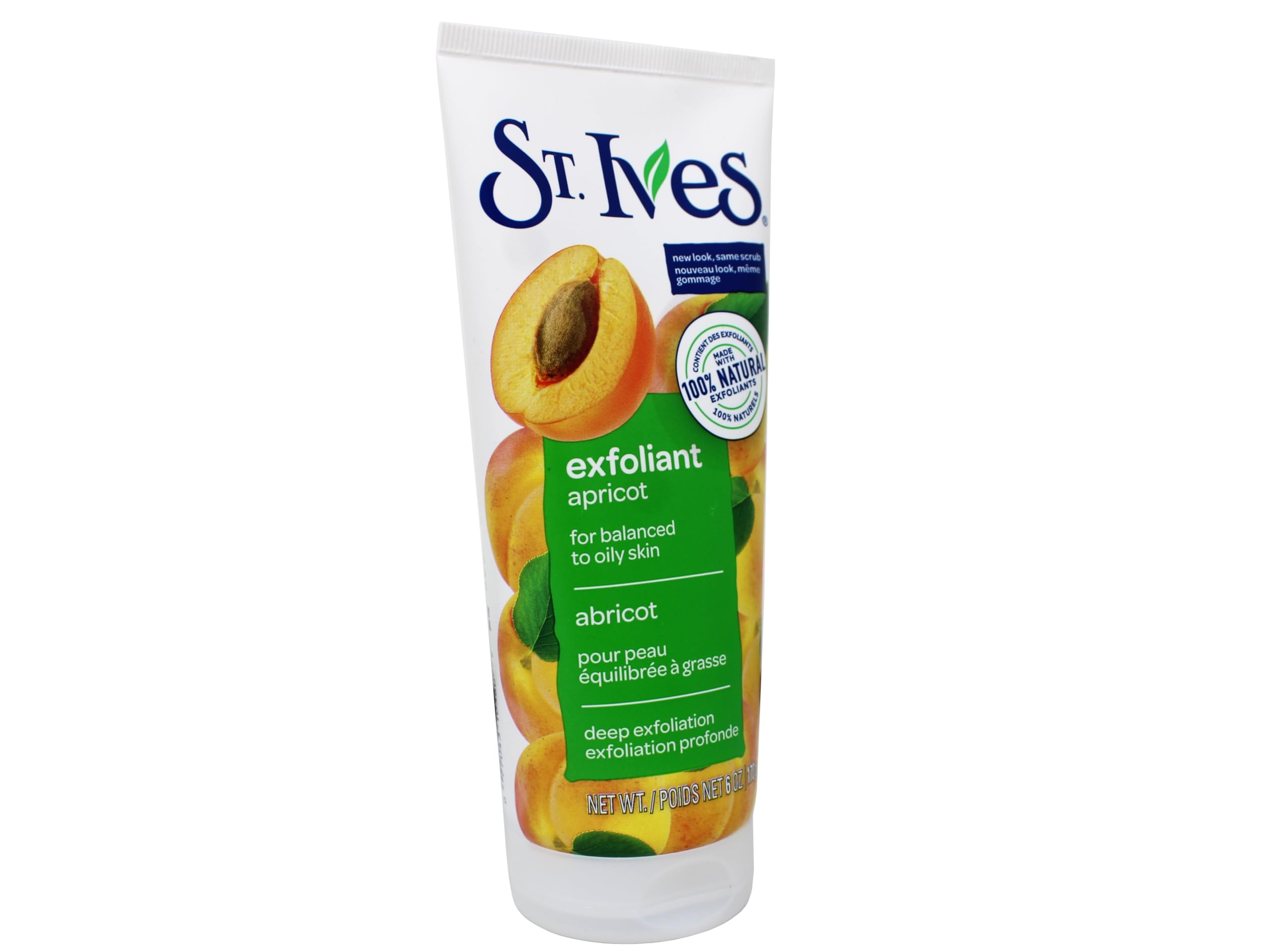 St. Ives aplicación suave en la piel para sensación fresca.