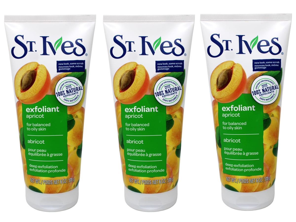 St. Ives exfoliante albaricoque en frasco para exfoliación suave.