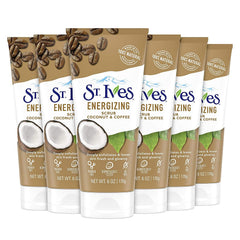 St. Ives Exfoliante Coco Café tarro, textura suave para piel renovada.