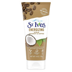 St. Ives Exfoliante Coco Café tarro, exfoliación profunda para poros limpios.