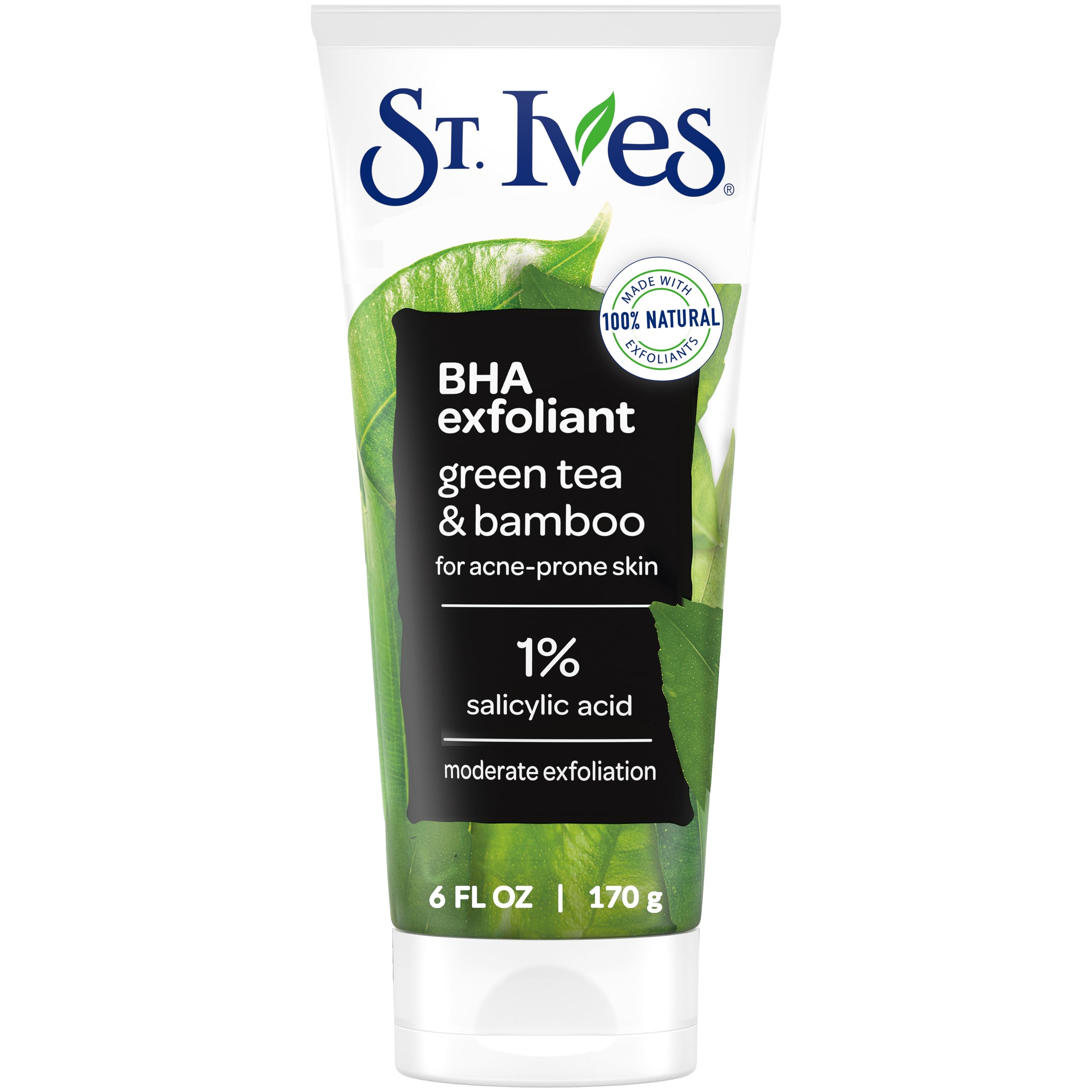 St. Ives exfoliante facial botella destapa poros y reduce puntos negros.