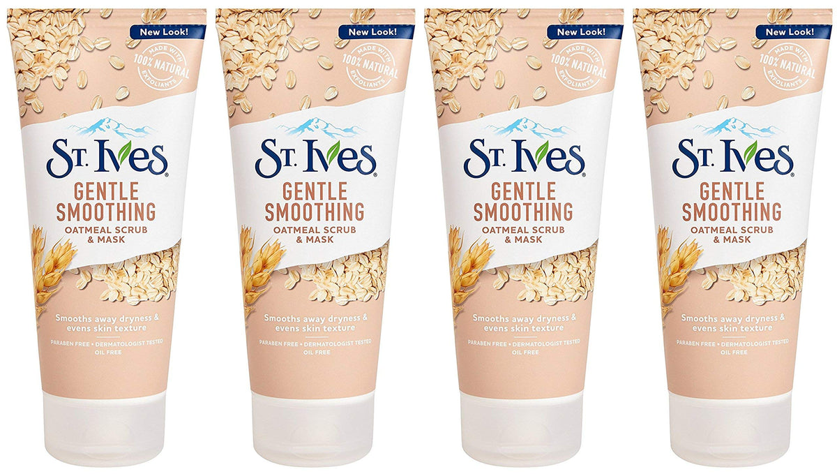 St. Ives exfoliante-mascarilla suave de avena para piel suave y nutrida.