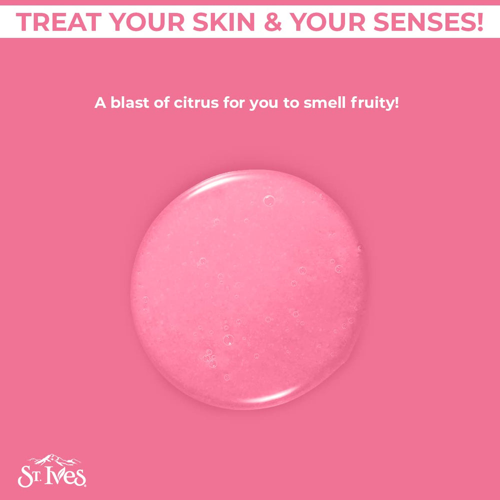 St. Ives gel de ducha Limón Rosado Mandarina, envase sostenible