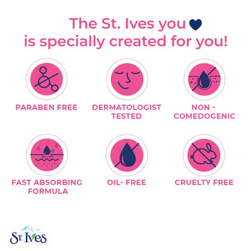 Vitamina B3 en la fórmula de St. Ives, beneficio para pieles grasas.