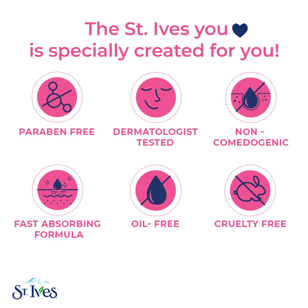 Vitamina B3 en la fórmula de St. Ives, beneficio para pieles grasas.