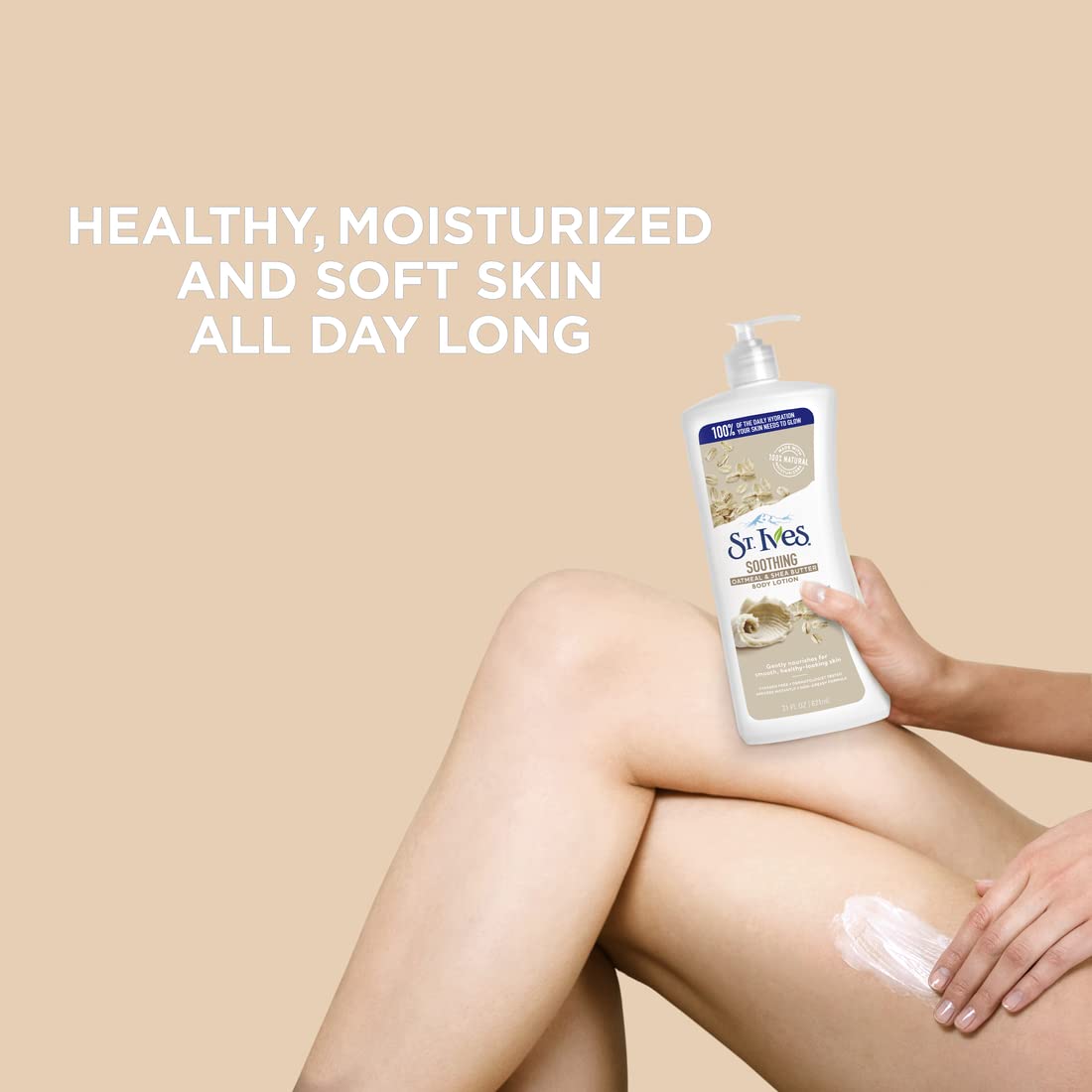 St. Ives lotion mains et corps, nourrissante et douce.