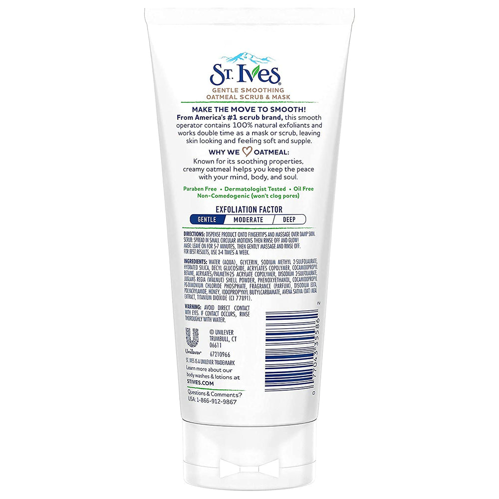 St. Ives mascarilla nutritiva para rostro, aporta nutrición instantánea.