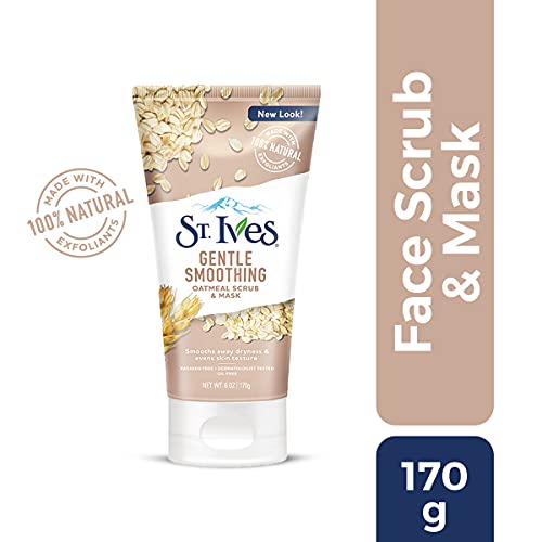 St. Ives mascarilla nutritiva de avena, hidratación rápida.
