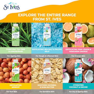 St. Ives sin parabenos, envase práctico para uso diario en casa.