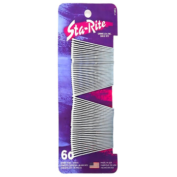 Sta-Rite pasadores blancos para cabello, 60 piezas, ideales para peinados firmes.