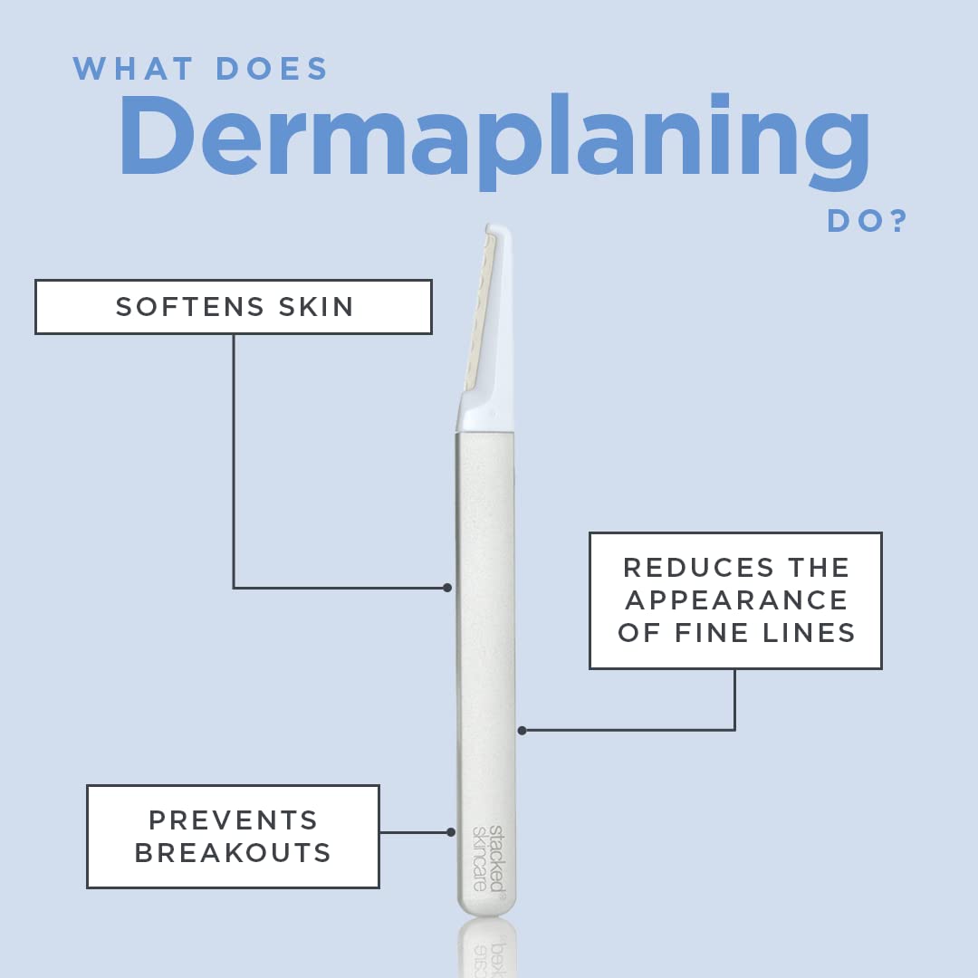 Lames mini StackedSkincare pour contours du visage, accessibilité précise des zones difficiles.