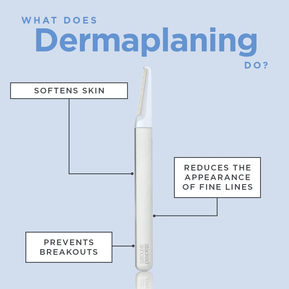 Lames mini StackedSkincare pour contours du visage, accessibilité précise des zones difficiles.