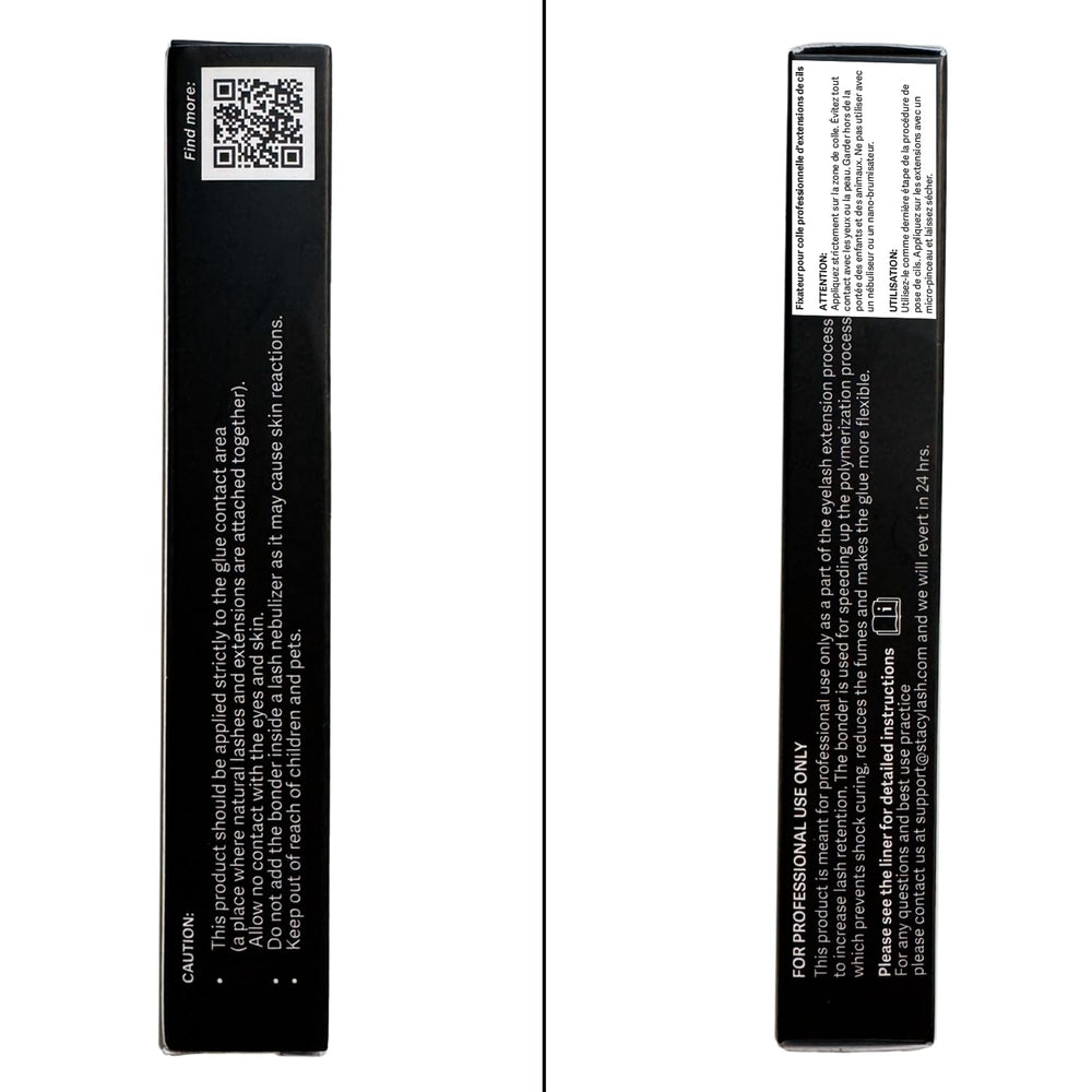 STACY LASH Bonder envase sanitizado para una aplicación segura.