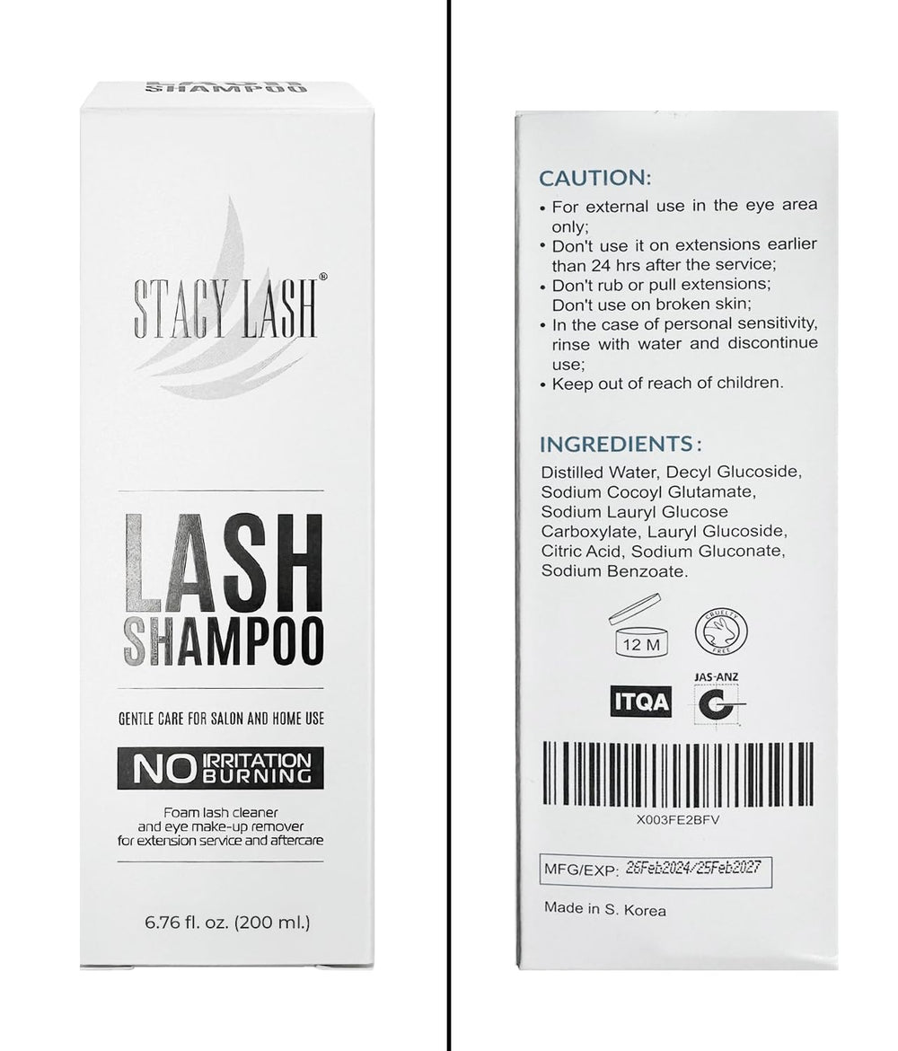 Envase práctico STACY LASH para limpieza de pestanas y mantenimiento.