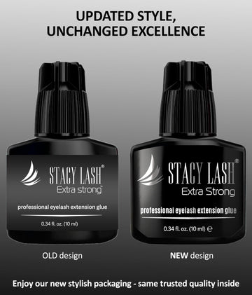 Paquete sellado STACY LASH que preserva la frescura del adhesivo