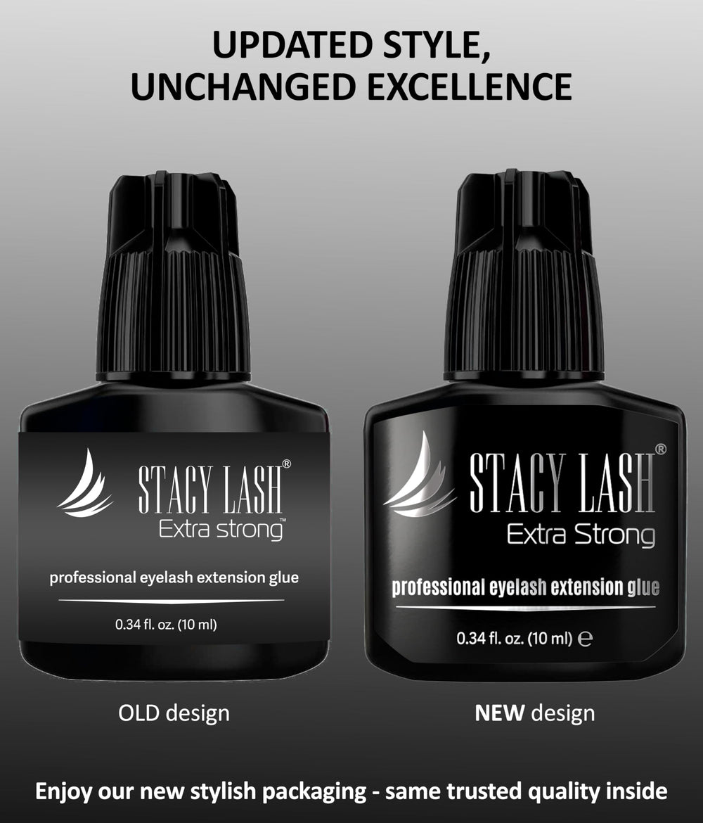 Paquete sellado STACY LASH que preserva la frescura del adhesivo