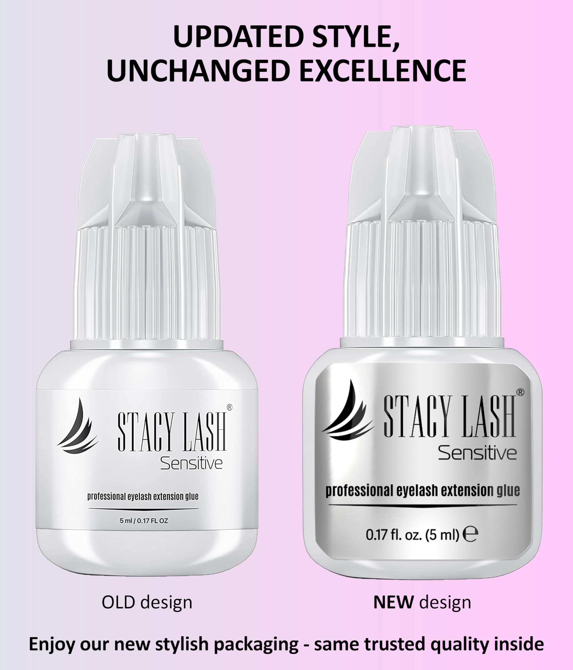STACY LASH adhesivo para extensiones, retención de 4-5 semanas.