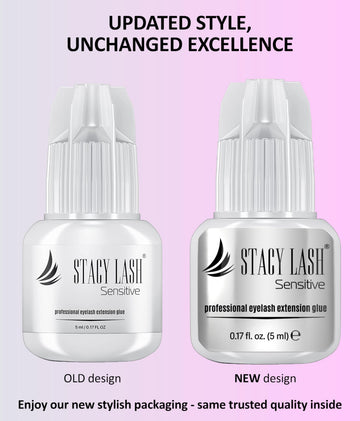 STACY LASH adhesivo para extensiones, retención de 4-5 semanas.