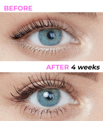 Stacy Lash Serum, aplicador para uso diario, acción rápida en pestañas.