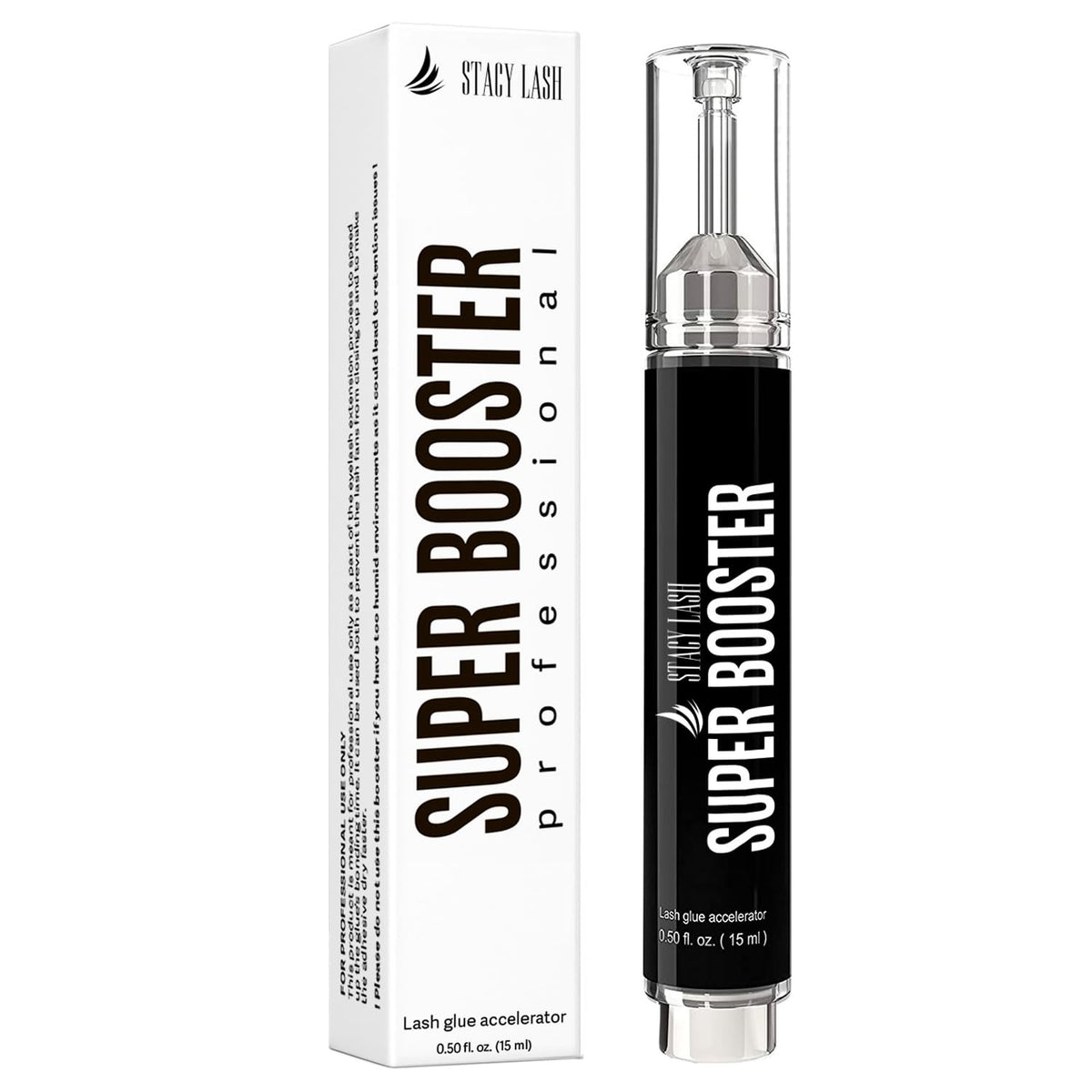 STACY LASH Super Booster en bote acelera el curado para una unión estable.