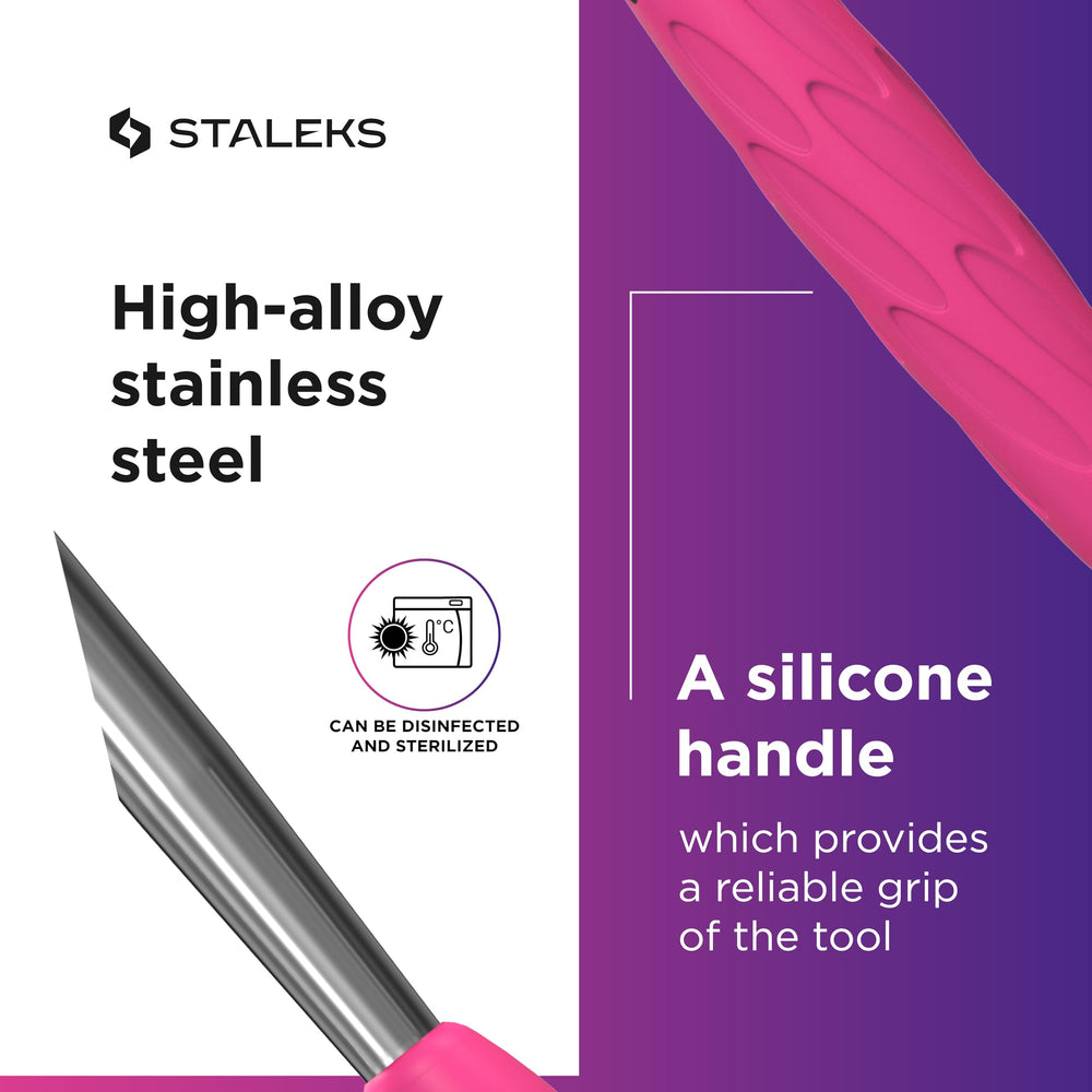 Staleks Pro diseño antideslizante que reduce la fatiga en sesiones largas