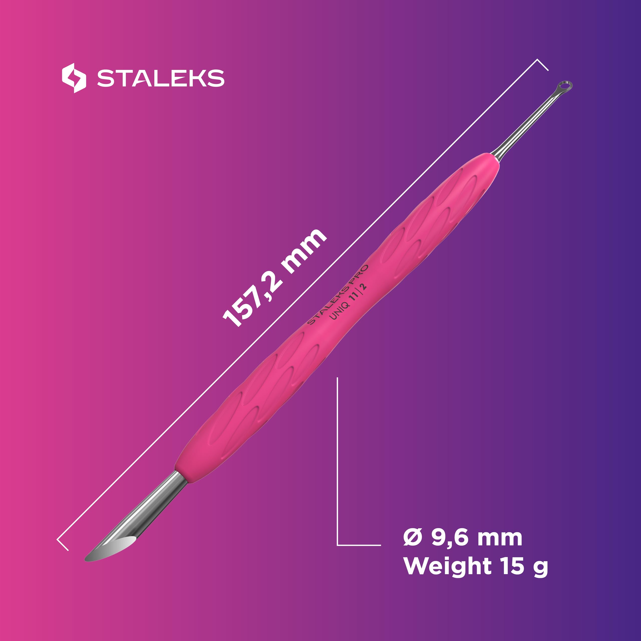 Staleks Pro herramienta de manicura de acero y silicona para higiene segura