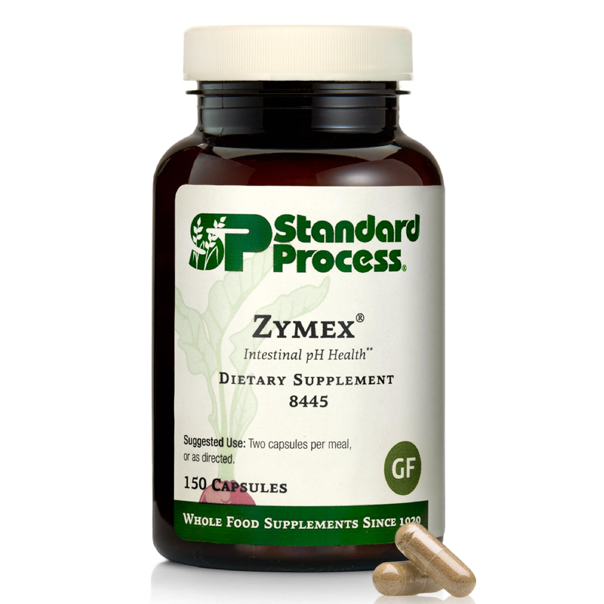 Standard Process Zymex: bouteille et étiquette pour une routine digestive saine.